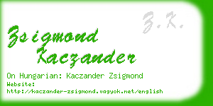 zsigmond kaczander business card